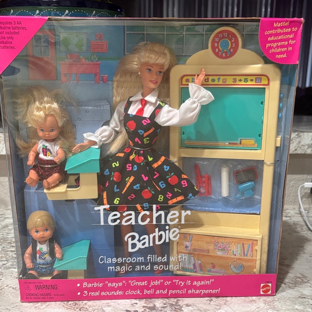 Mattel Teacher Barbie with Black and Multicolor Outfit
